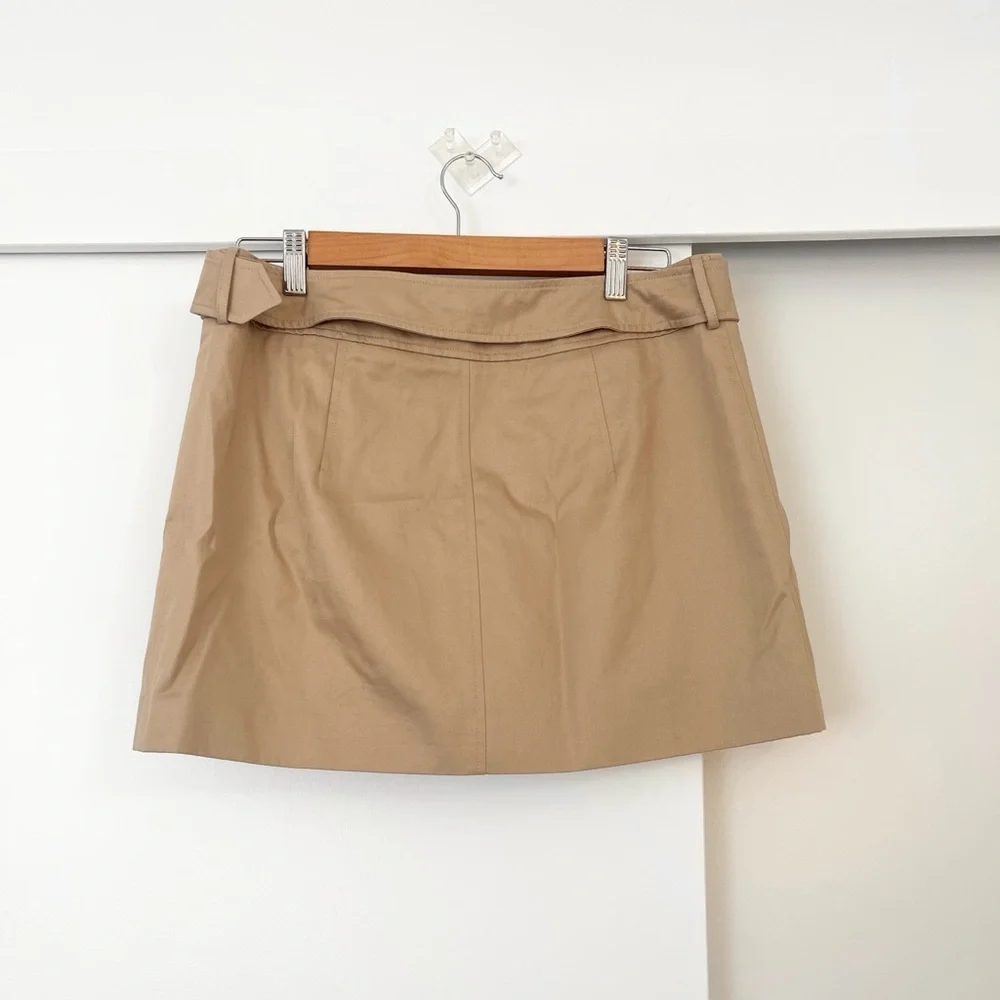 NWT Burberry Gabardine Trench Cotton Mini Skirt Size US 8 - Picture 3 of 9